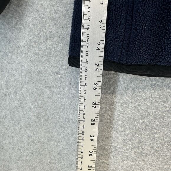 Young USA Mens Fleece Jacket Lightweight Black Blue Full Zip Zippered Pockets M - Picture 5 of 12